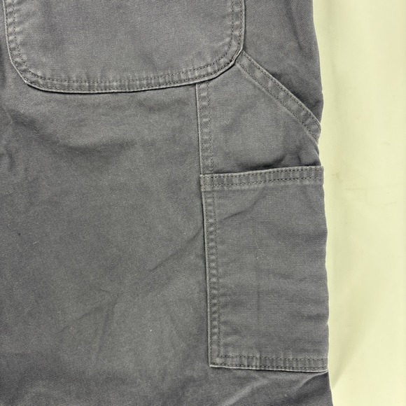 Carhartt Work Pants Women's 18 Regular Rugged Flex Loose Fit Canvas Dark Gray - Picture 3 of 8